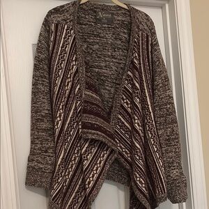 Natural Life Brown Knit Cardigan Sweater